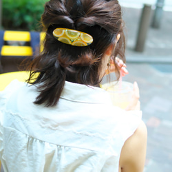 シトラスゼリーのバレッタ ピンクグレープフルーツ 4枚目の画像