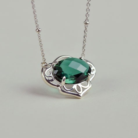 925シルバークリスタルネックレスRuyiLockショートチェーンシンプルな気質レトロアートガールネックレス