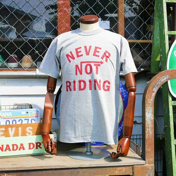 T Shirt / Never Not Riding / GY 1枚目の画像