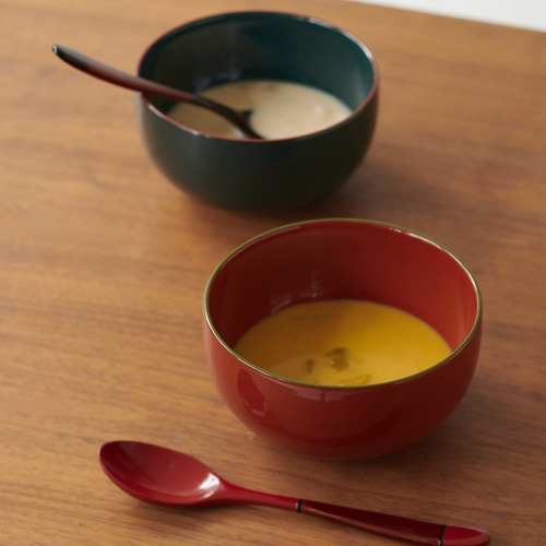 小鉢 漆器 オレンジ色 ボウル IRO-IRO ボウル 橙（オレンジ） 漆塗りスープボウル 漆器のシリアル
