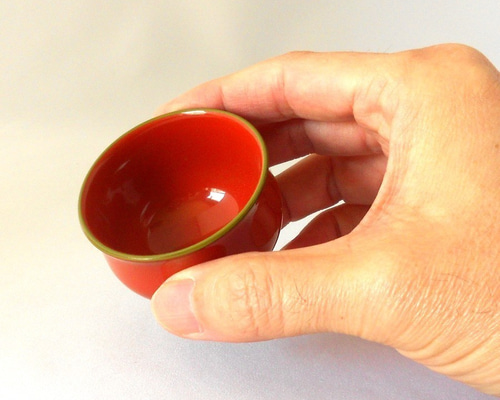 IRO-IRO 酒カップ 橙（オレンジ） 漆塗り（盃/酒杯/ぐい呑み