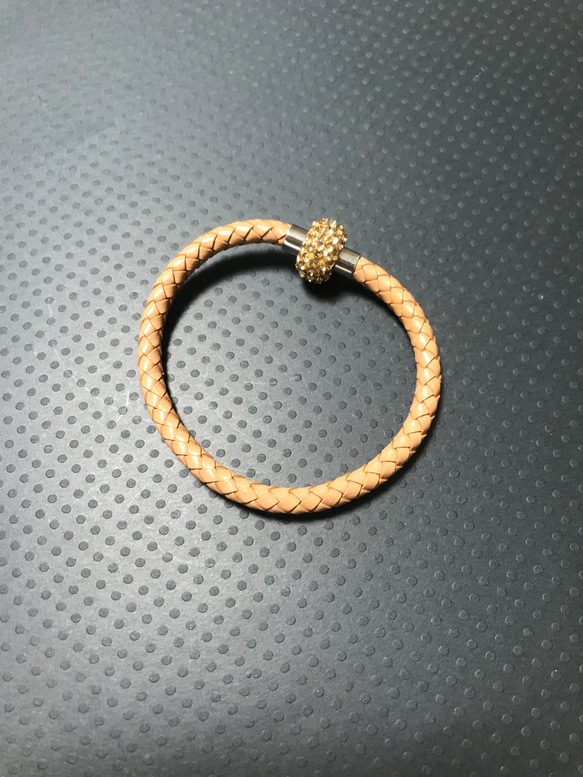 スワロフスキー ハンドメイド マグネット式ブレスレット