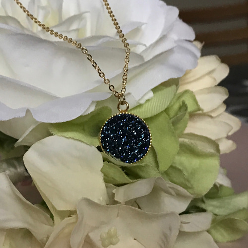 スワロフスキー ハンドメイド ペンダントトップネックレス 