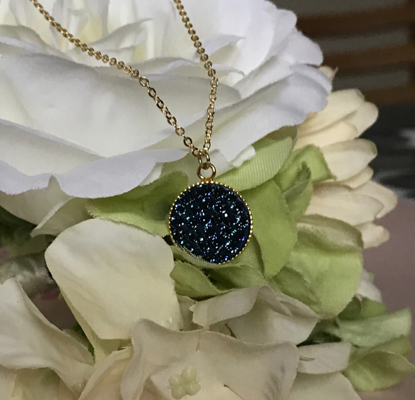 スワロフスキー ハンドメイド ペンダントトップネックレス  