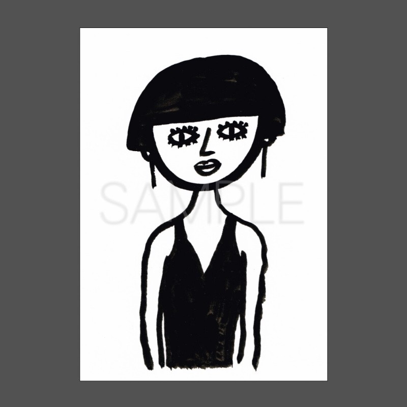 手描き絵画（原画） シャレテル ヒト Ａ