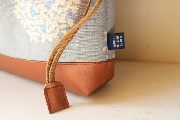 ✦訂單生產✦秋季彩色束帶袋（淺藍色×深藍色） 第2張的照片
