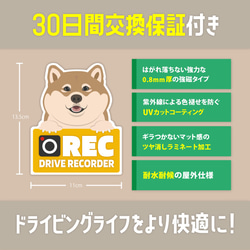 柴犬のやつ / ドラレコ録画中マグネット 3枚目の画像