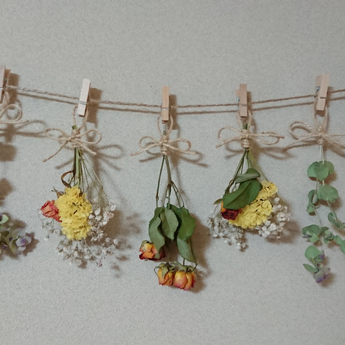 ドライフラワーミニスワッグガーランド スワッグ 花心地 (はなごこち  