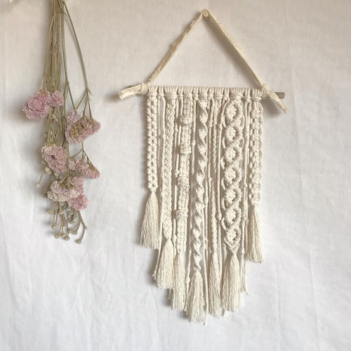 [20%offNO]72 ウミウサギのマクラメタペストリー 20%offNO]72 ウミウサギのマクラメタペストリー