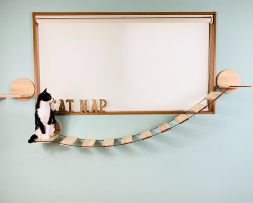【tomazonさま専用ページ】猫用吊橋　キャットウォーク　ハンドメイド 0_3241b3752e2fb13fff84682393e6