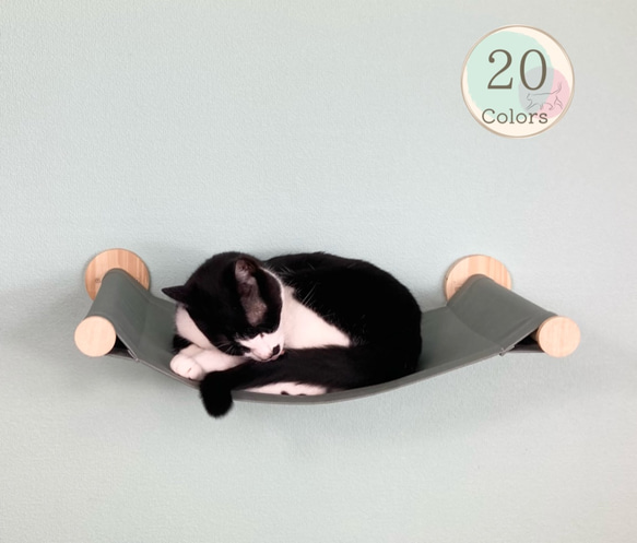 ❃猫のハンモック-Anap-(アッシュカーキ)❃　　　お昼寝・ベッド・キャットタワー・キャットウォーク・おもちゃ 1枚目の画像