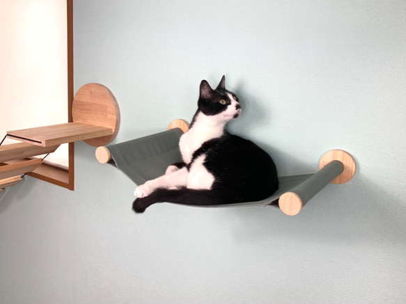 ❃猫のハンモック-Anap-(アッシュカーキ)❃　　　お昼寝・ベッド・キャットタワー・キャットウォーク・おもちゃ 2枚目の画像