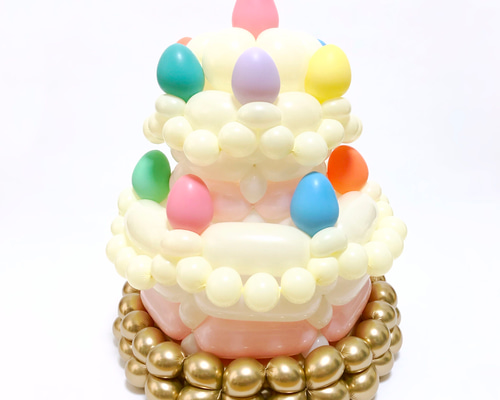 おしゃれなバルーンケーキ《マカロン カラフル》誕生日 出産祝い