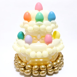 おしゃれなバルーンケーキ《マカロン カラフル》誕生日 出産祝い ハーフバースデー バースデーケーキ バルーンアート 3枚目の画像