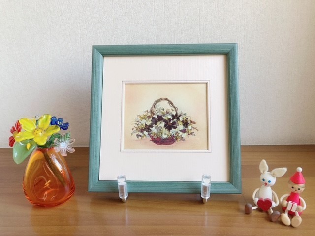 アンティークな花かご