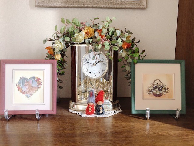 アンティークな花かご