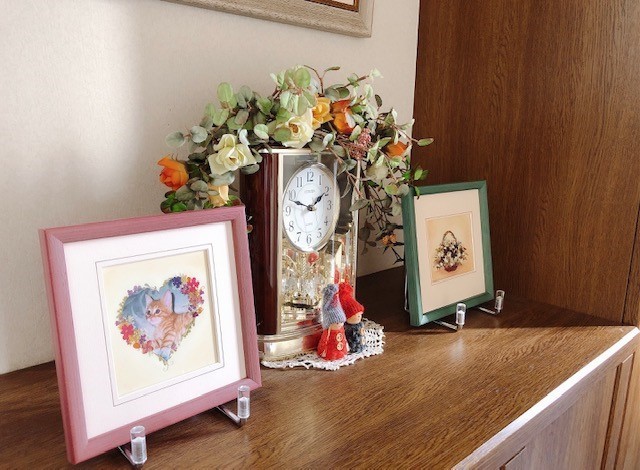 アンティークな花かご