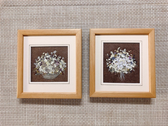 白い小花を花かごにして 3枚目の画像