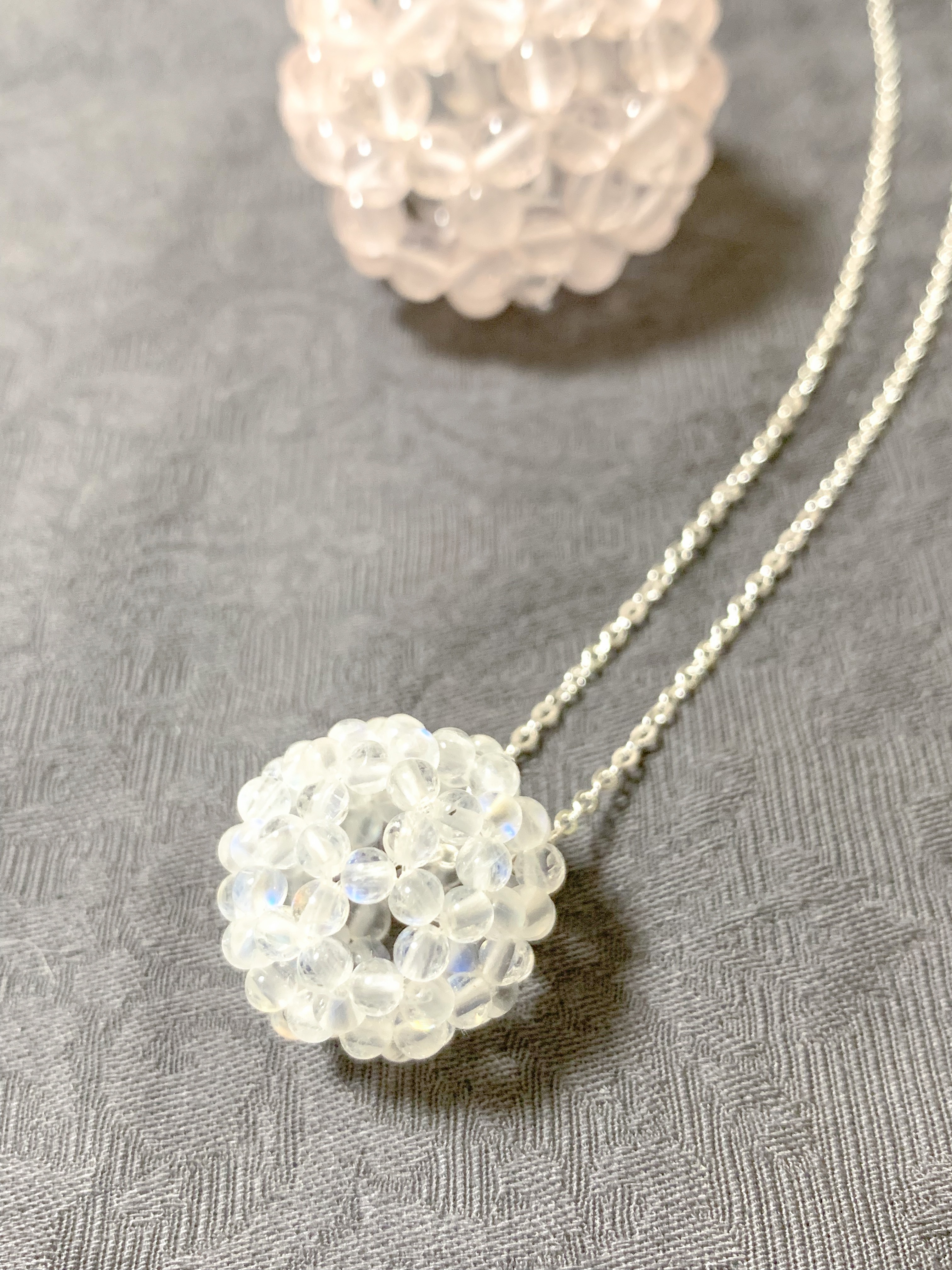 神聖幾何学 フラーレン　レインボームーンストーン　3mm