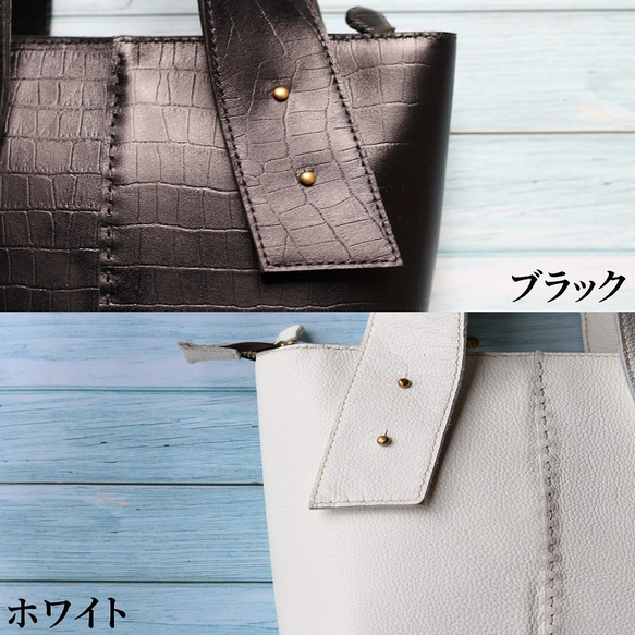 Classic Handbag 本革 ハンドバッグ クラシック 小さめ 牛革 レザーバッグ 全4色 6枚目の画像
