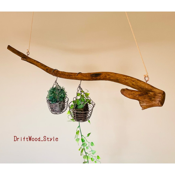 流木インテリア 枝のうねりが印象的なハンガーラック 流木ハンガー 癒し 衣装掛け ハンギング 北欧 ハンガーポール 1枚目の画像