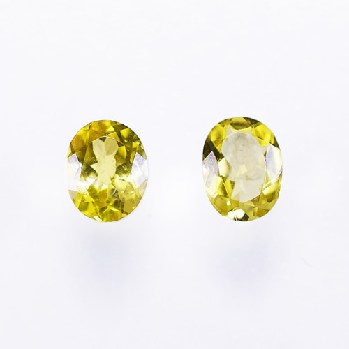 天然石　カナリートルマリン カナリートルマリン 0.582ct／2pcs (395050) 天然石 Little Gem