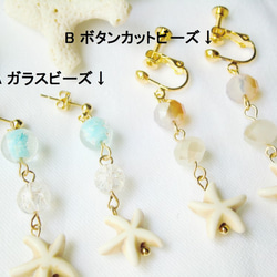 砂浜色ヒトデのピアス（pierced earrings） 2枚目の画像