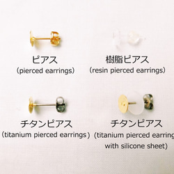 あじさいと雨の雫ピアス (pierced earrings） 6枚目の画像