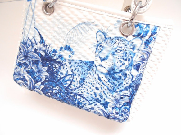 petit Kago bag Blue Tiger ・ decoupage 4枚目の画像