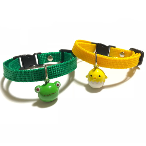 かえるくんとひよこちゃんの首輪 猫ちゃん ワンちゃん リード・首輪