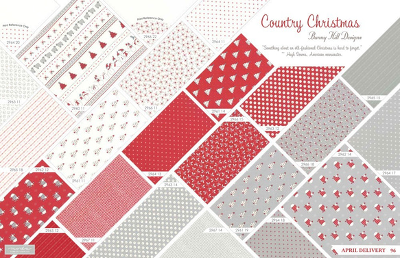 「Country Christmas」moda （42枚）Bunny Hill Designs　クリスマス 2枚目の画像