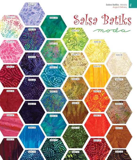 「Salsa Batiks」moda Charm Pack（カットクロス40枚） 2枚目の画像