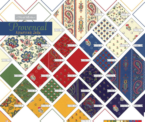 「Provencal」moda Charm Pack（カットクロス42枚）American Jane 2枚目の画像