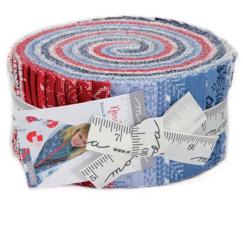 「Nordic Stiches」ジェリーロール　moda 生地 カットクロス　クリスマス Wenche Wolf