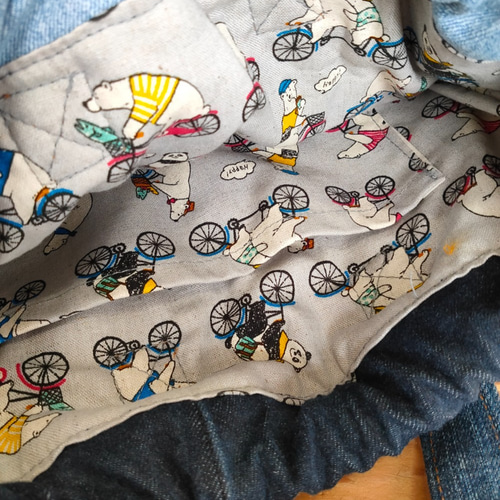 リメイクデニム☆パッチワーク巾着バッグ 巾着バッグ スー 通販 リメイクデニム☆パッチワーク巾着バッグ 巾着バッグ スー 通販