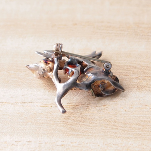 アンティークメキシコシルバーブローチ