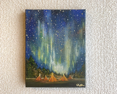 アクリル原画 オーロラ 星空 絵画 Chen 通販 12231341｜Creema