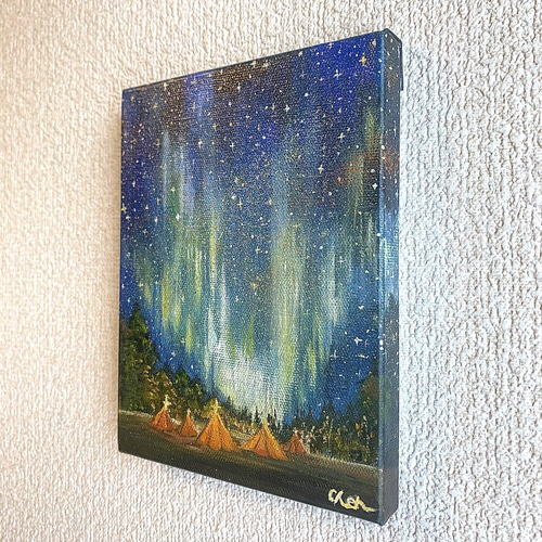 星降る夜に 1 キャンバス　アクリル絵の具 星降る夜に 1 キャンバス アクリル絵の具 - メルカリ