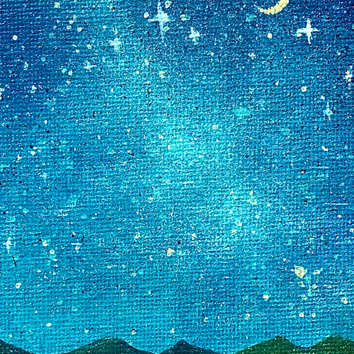 アクリル画 星空 水辺の蝶々 絵画 Chen 通販｜Creema(クリーマ) 12349817
