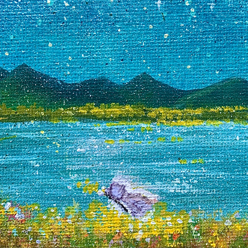 ⭐️ 新品 ⭐️ ♪ 巡礼の年 ♪ リスト ⭐️ アクリル絵画 アクリル画 星空 水辺の蝶々 絵画 Chen 通販 12349817｜Creema