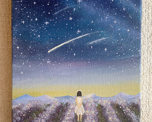 20万円になりました。流れ星「絵画」原画A4サイズ - メルカリ