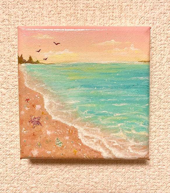 アクリル画 原画 海と砂浜 絵画 Chen 通販 12500439｜Creema