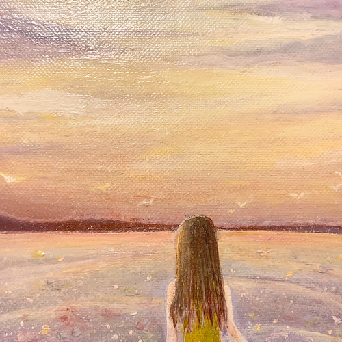 海に花束を アクリル画 原画 夕日 絵画 Chen 通販 12879858