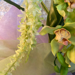 光触媒　人工観葉植物　ウォールグリーン　フェイクグリーン　インテリア　造花　シンピジューム6866 5枚目の画像