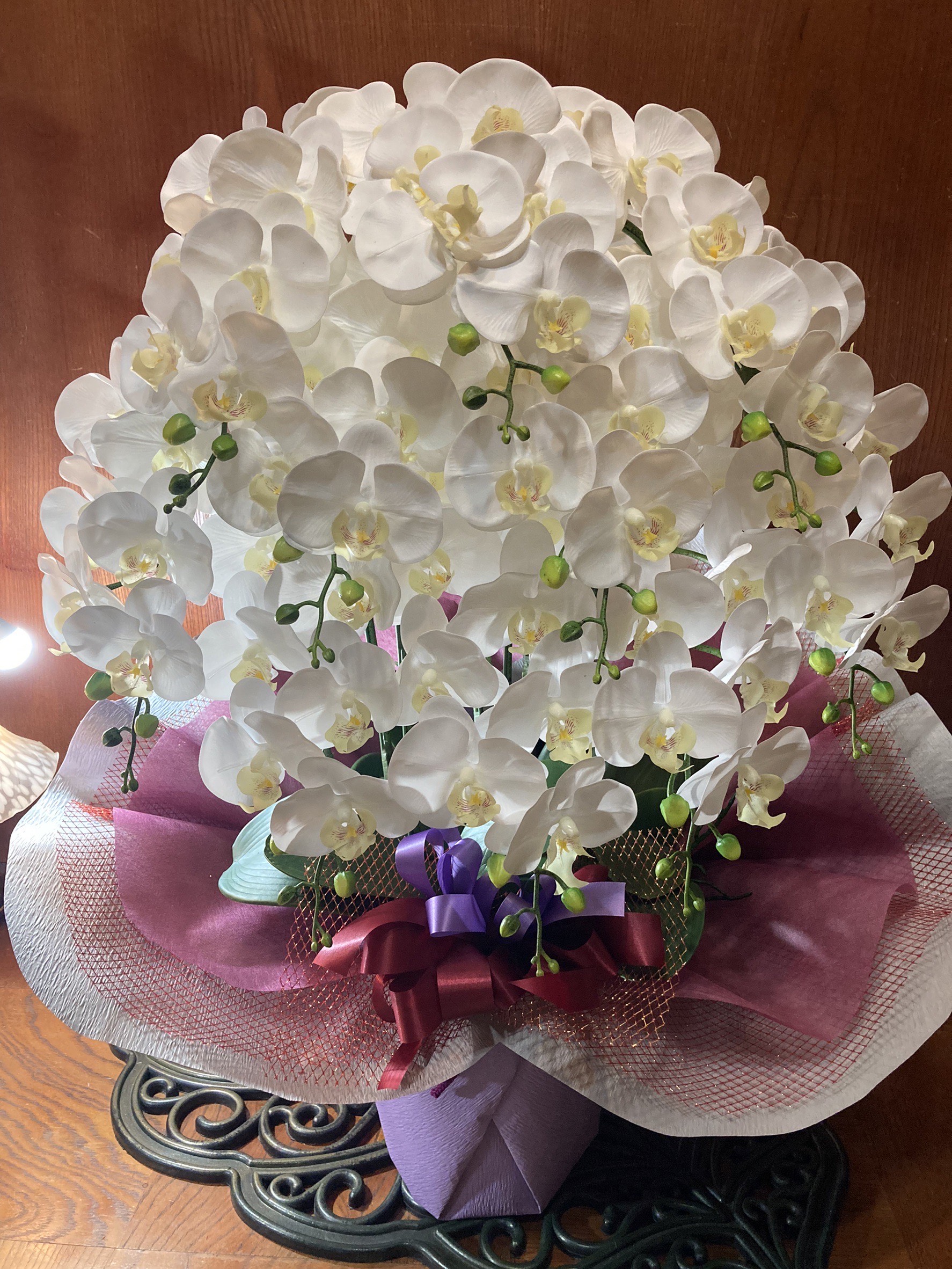 光触媒　人工観葉植物　ウォールグリーン　造花　アレンジ　リアル胡蝶蘭１０本