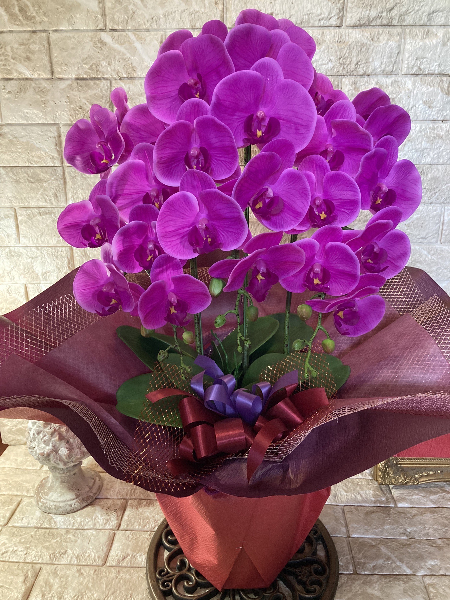 光触媒　人工観葉植物　ウォールグリーン　造花　アレンジ　リアル胡蝶蘭74