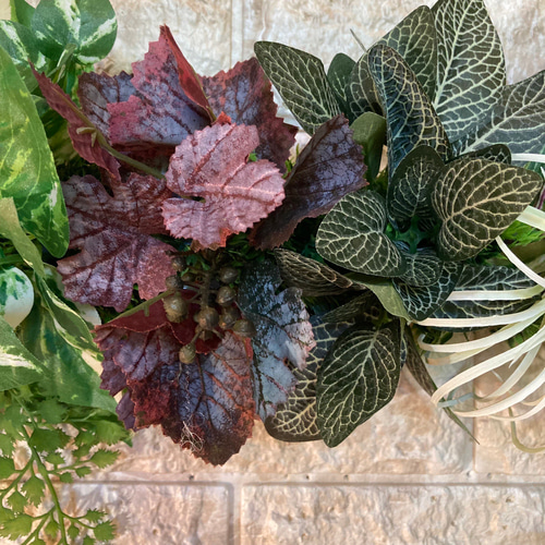 光触媒 人工観葉植物 ウォールグリーン 造花 アレンジ85550 【公式通販】