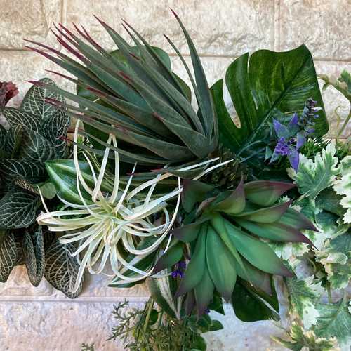 光触媒 人工観葉植物 ウォールグリーン 造花 アレンジ85550 【公式通販】