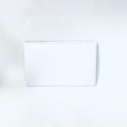 まるあ柄　マスクケース　ビアンコ(ホワイト）×シルバー 2枚目の画像