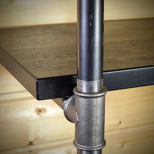 ハンガーラック＆棚受け】インダストリアルパイプ 壁掛けラック